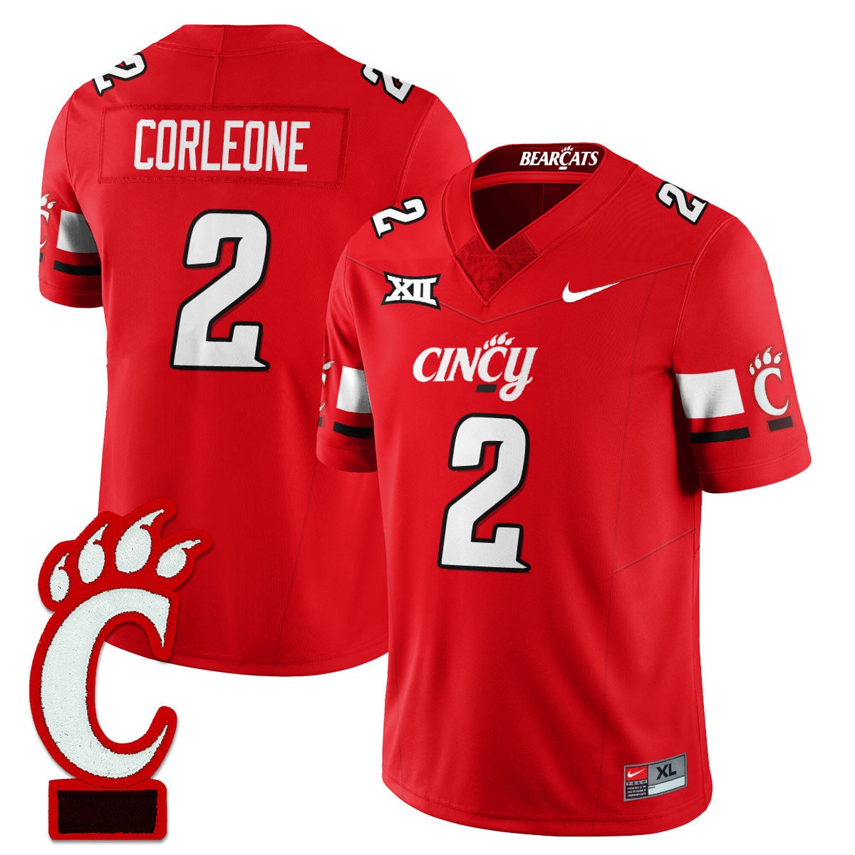 Men’s Cincinnati Bearcats Football 2025 Uniform – All Stitched