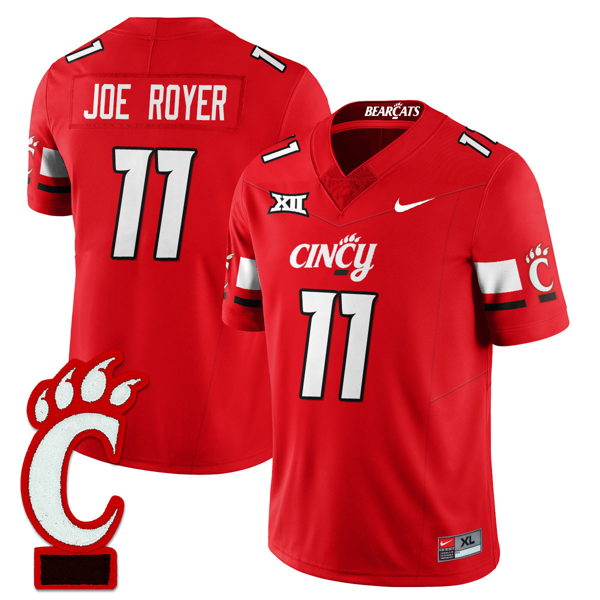 Men’s Cincinnati Bearcats Football 2025 Uniform – All Stitched