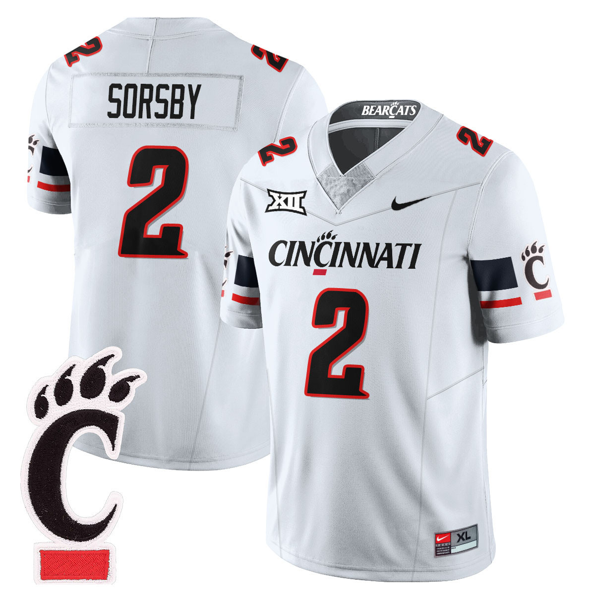 Men’s Cincinnati Bearcats Football 2025 Uniform – All Stitched