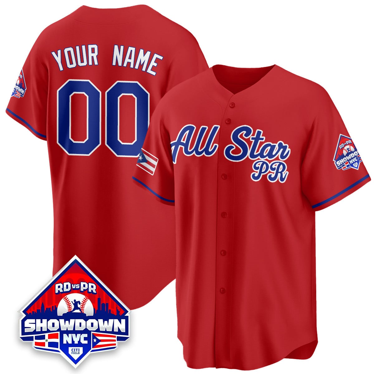 Puerto Rican Baseball All-Star 2025 Custom Jersey – All Stitched