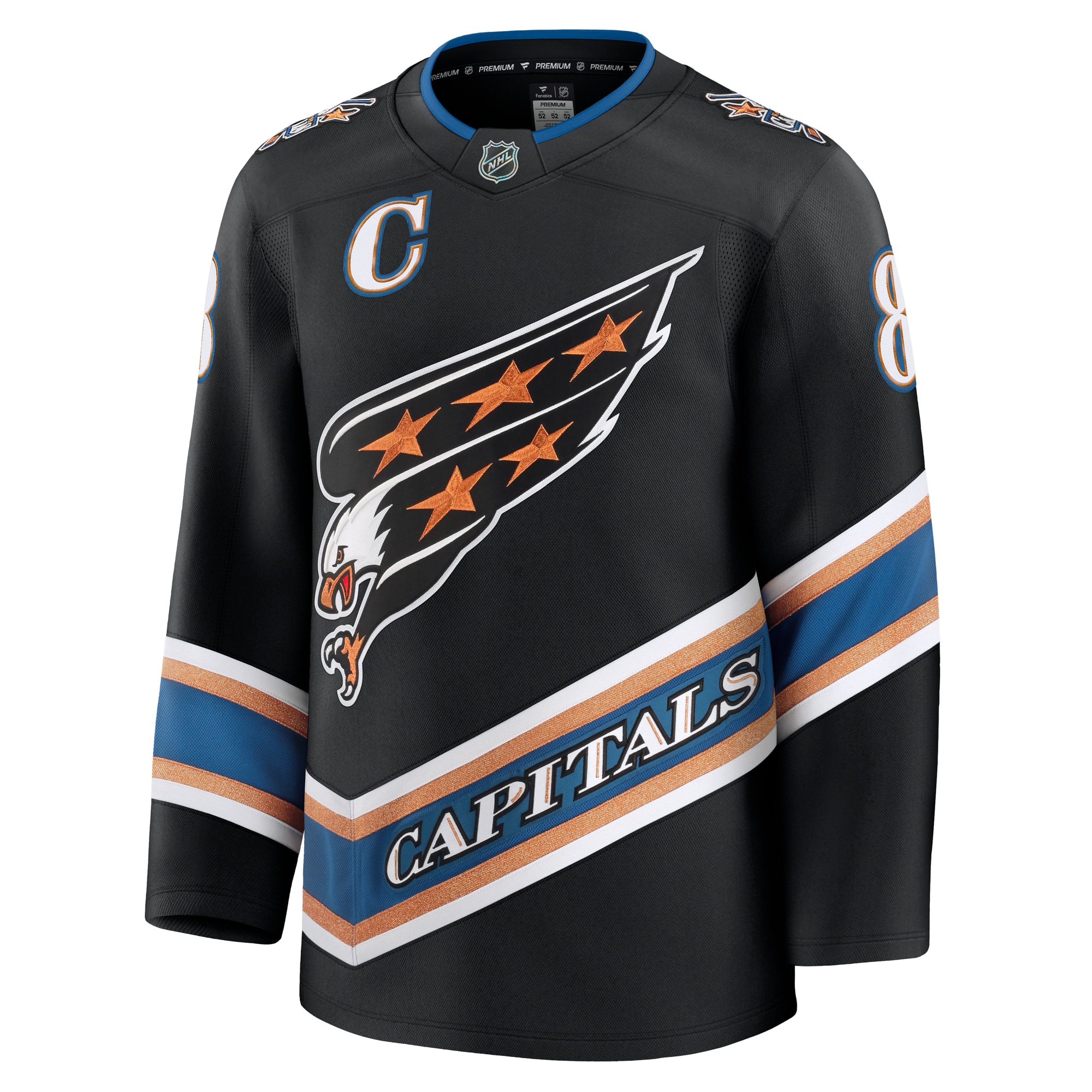 Alexander Ovechkin Washington Capitals Fanatics Alternate 50th Anniversary Premium Jersey – Black