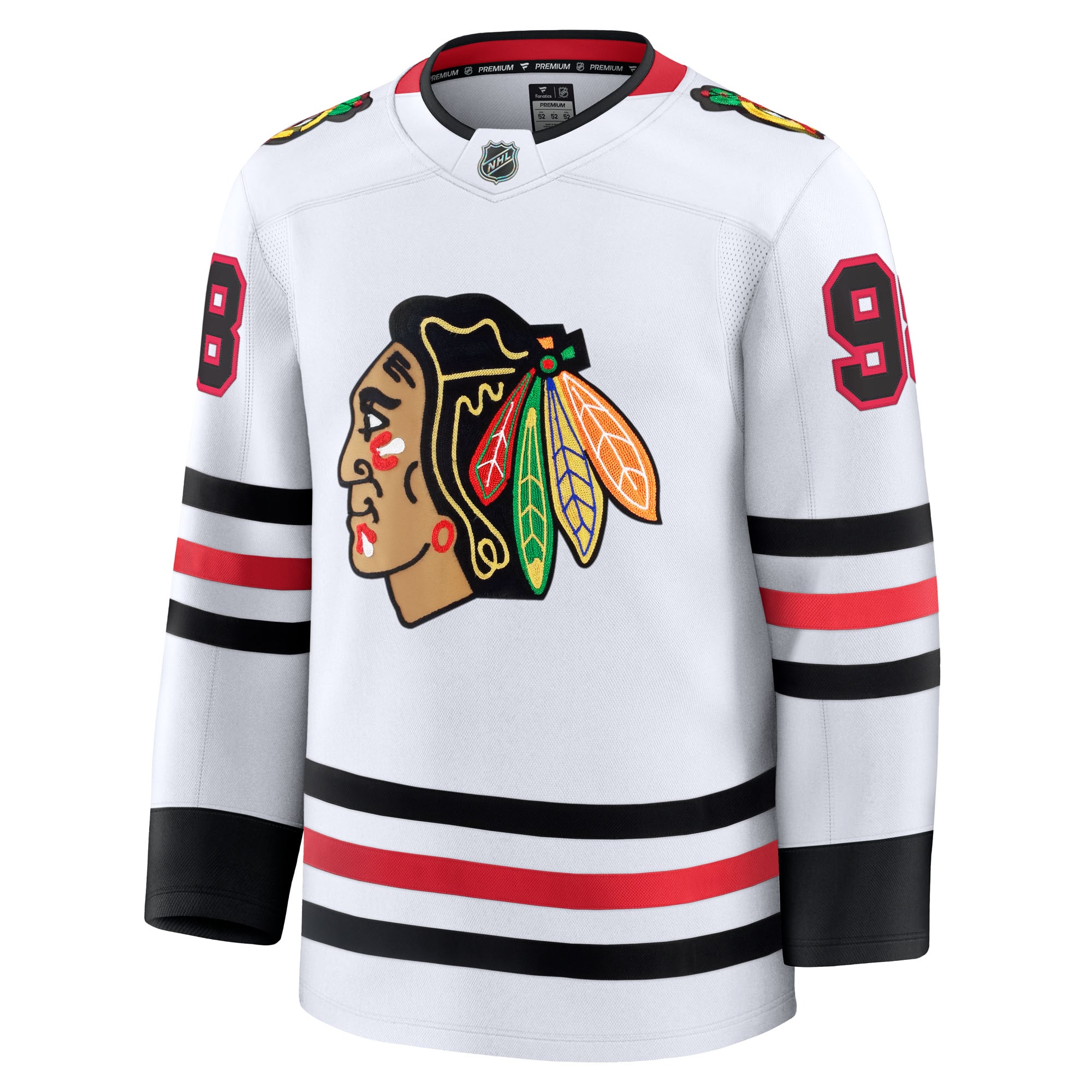 Connor Bedard Chicago Blackhawks Fanatics Away Premium Jersey – White