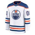 Edmonton Oilers Fanatics Away Premium Custom Jersey – White