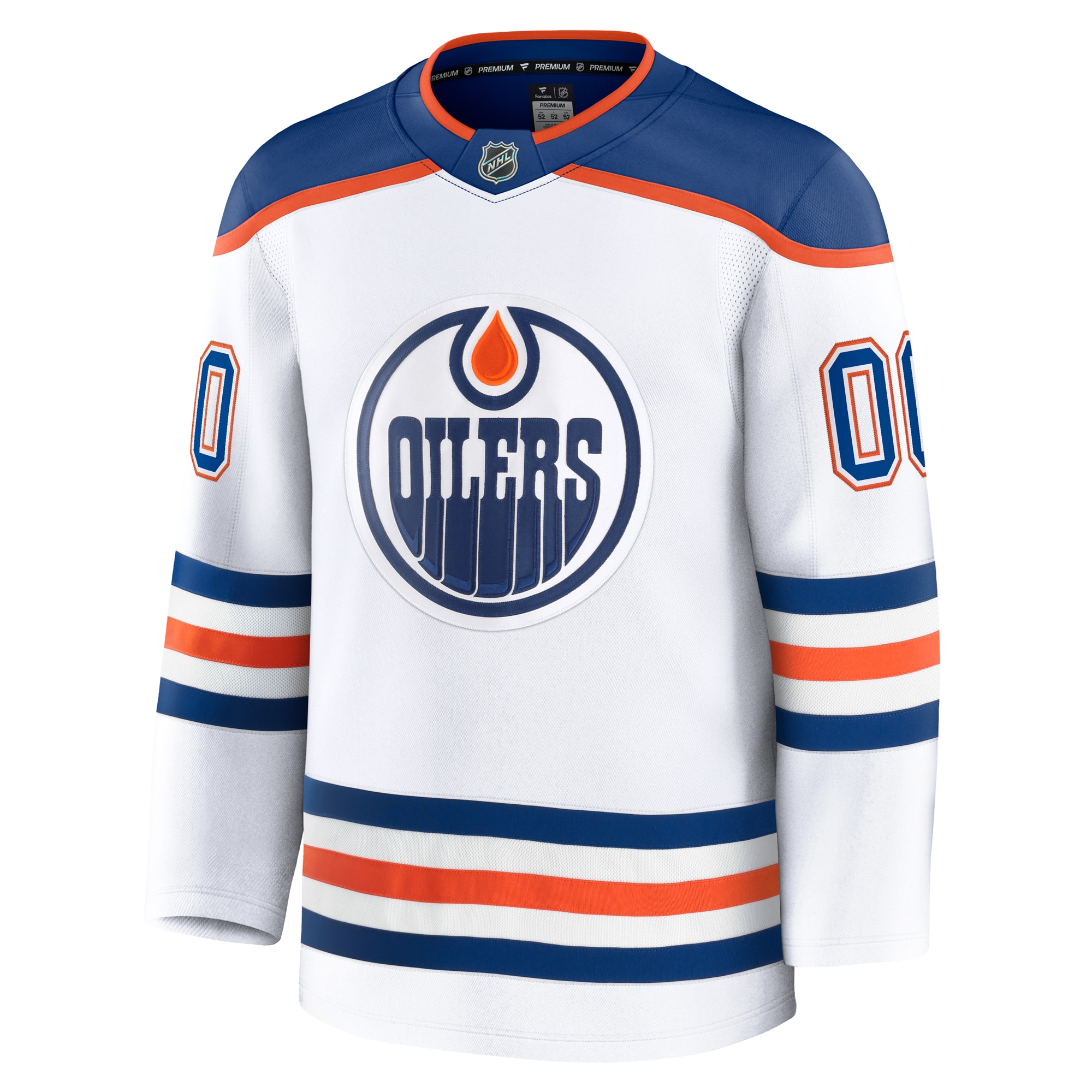 Edmonton Oilers Fanatics Away Premium Custom Jersey – White