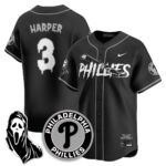 Men’s Philadelphia Phillies “Scream Ghostface” Jersey – Stitched