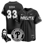 Men’s Philadelphia Phillies “Scream Ghostface” Jersey – Stitched
