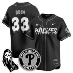 Men’s Philadelphia Phillies “Scream Ghostface” Jersey – Stitched