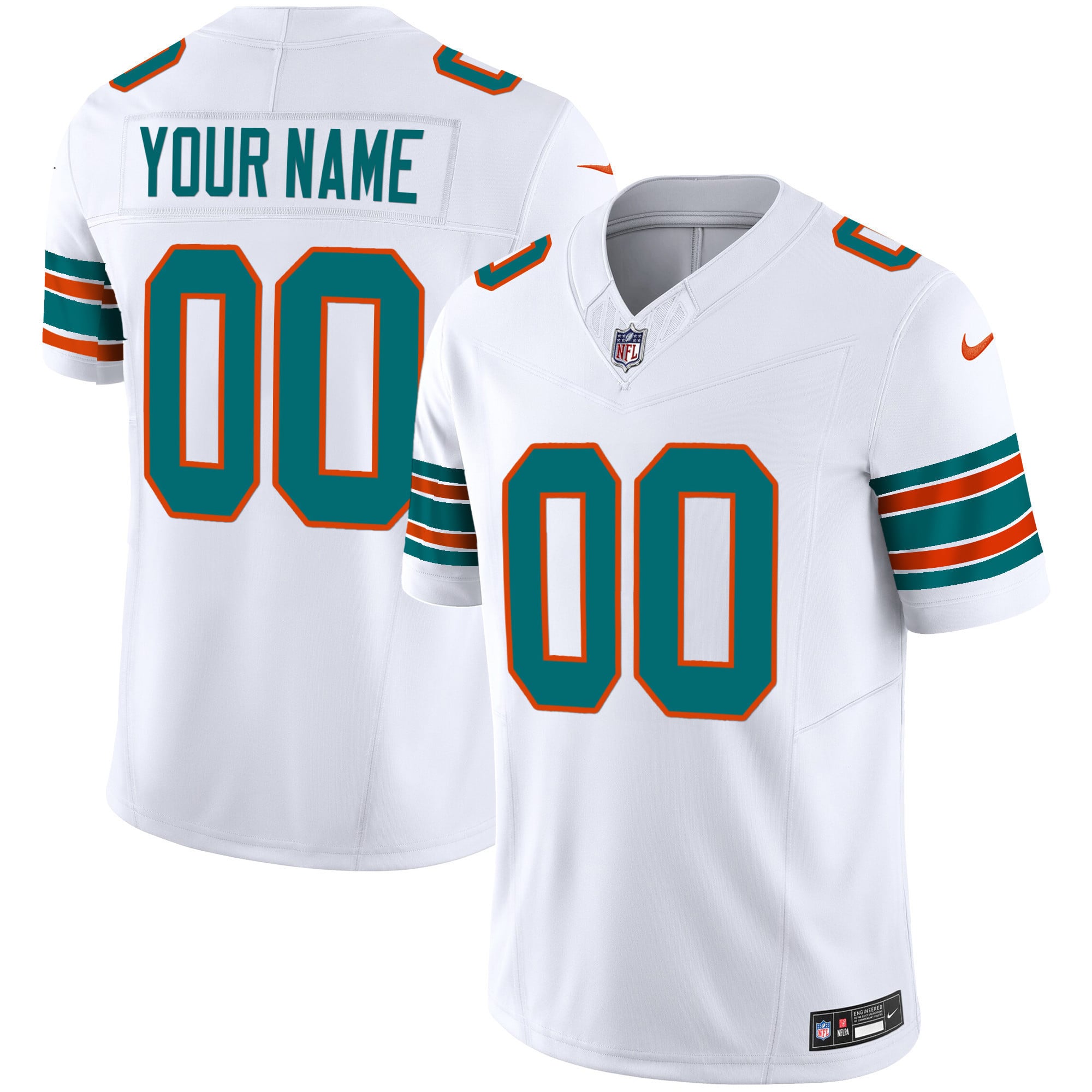 Dolphins Vapor Limited Custom Jersey – All Stitched