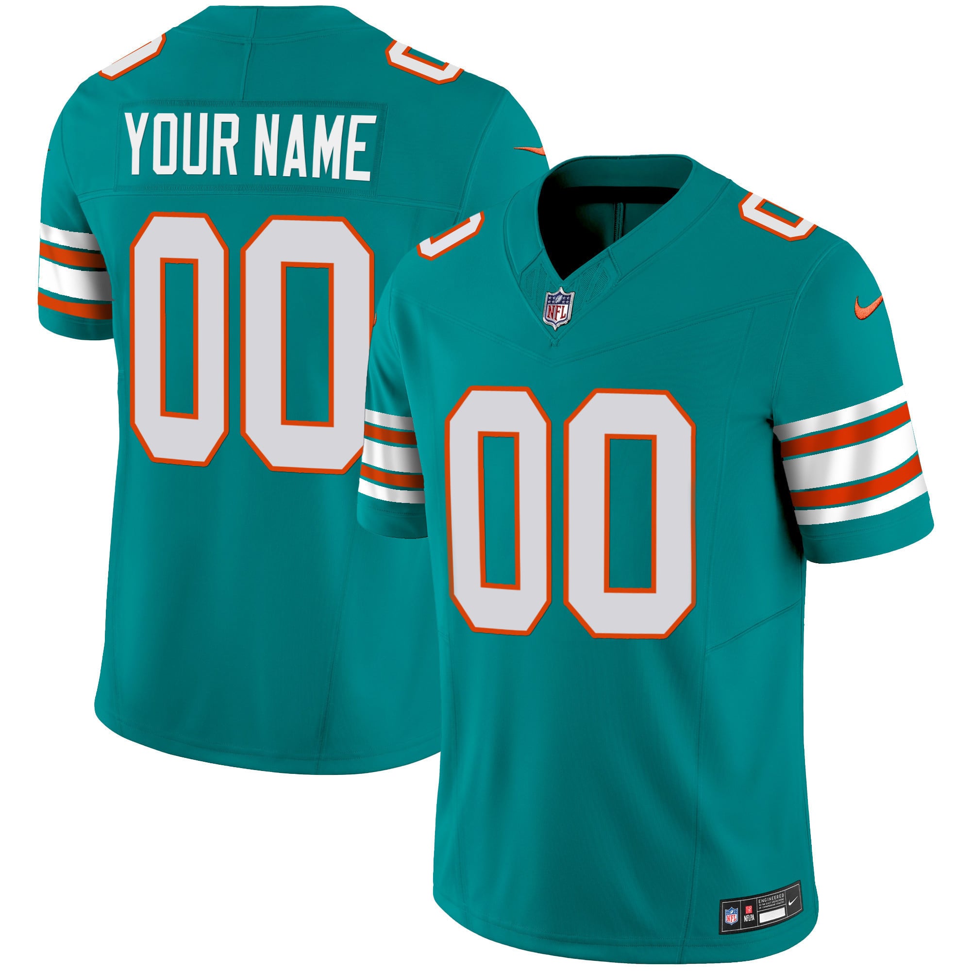 Dolphins Vapor Limited Custom Jersey – All Stitched
