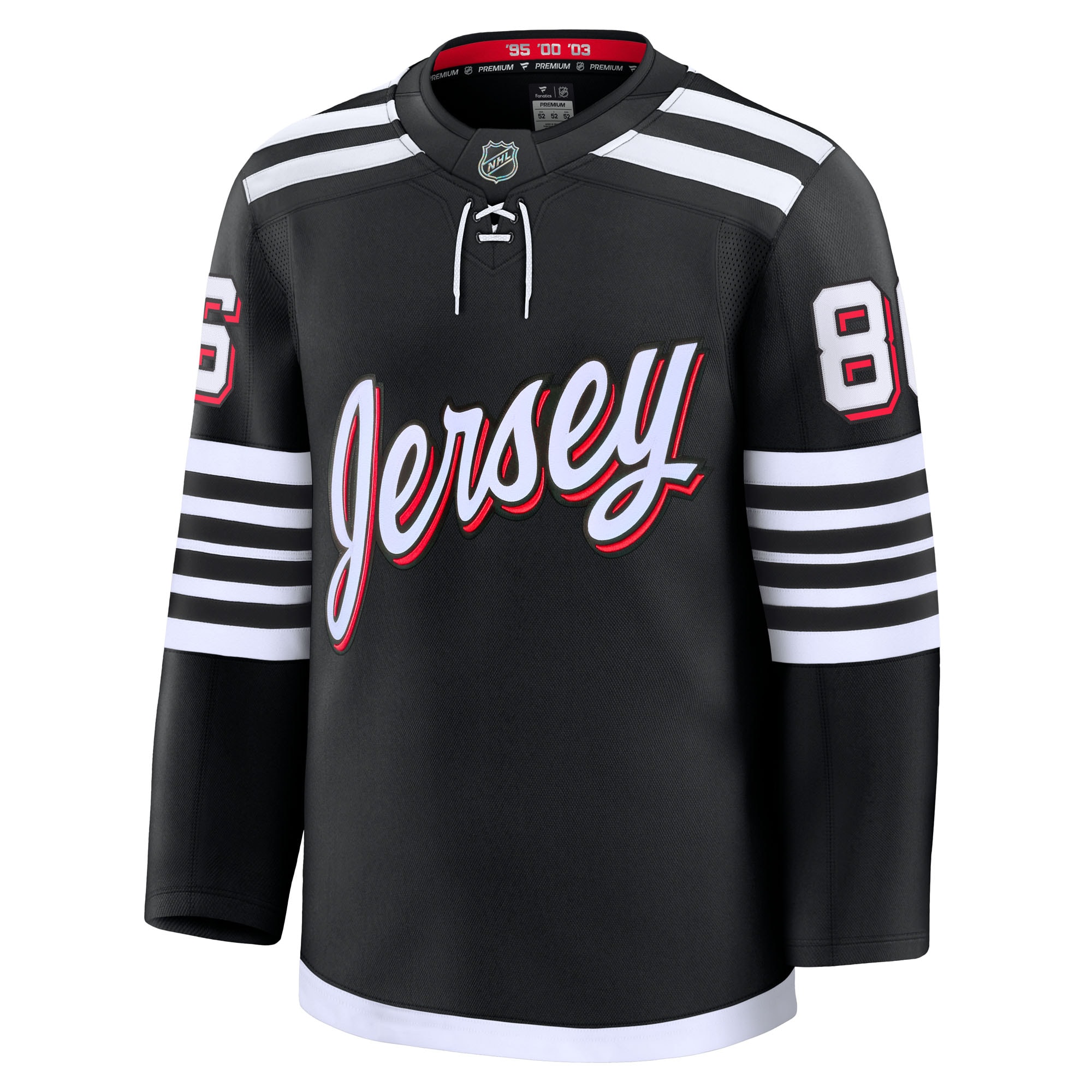 Jack Hughes New Jersey Devils Fanatics Alternate Premium Jersey – Black