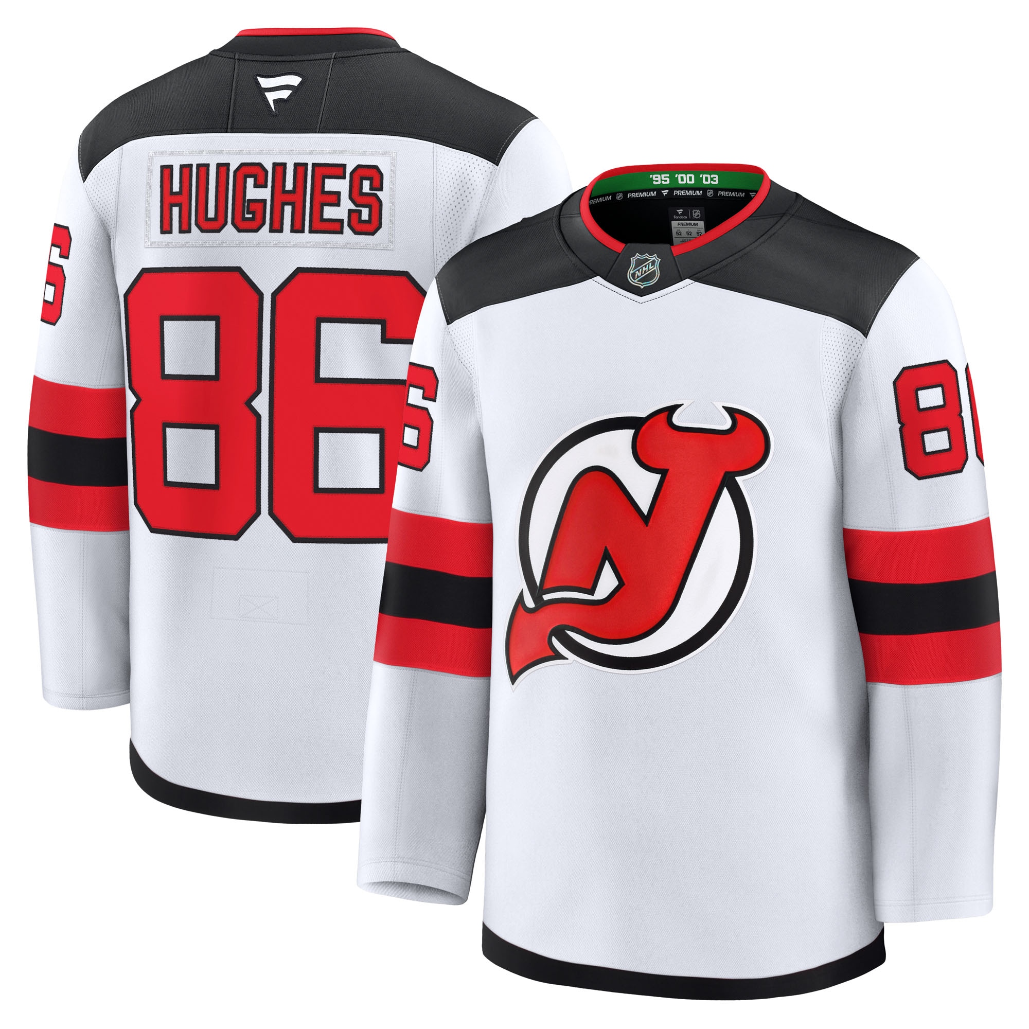 Jack Hughes New Jersey Devils Fanatics Alternate Premium Jersey – Black