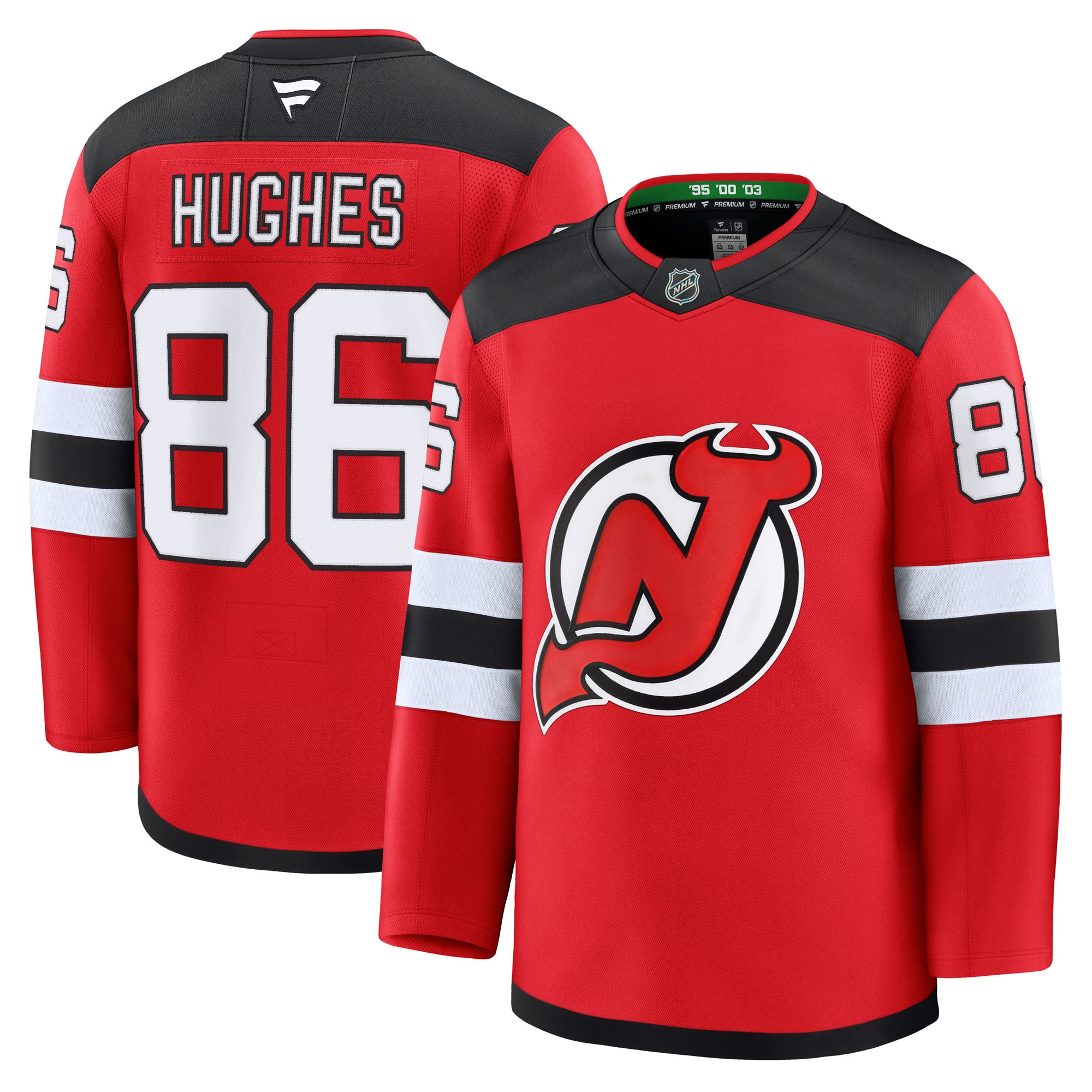 Jack Hughes New Jersey Devils Fanatics Alternate Premium Jersey – Black