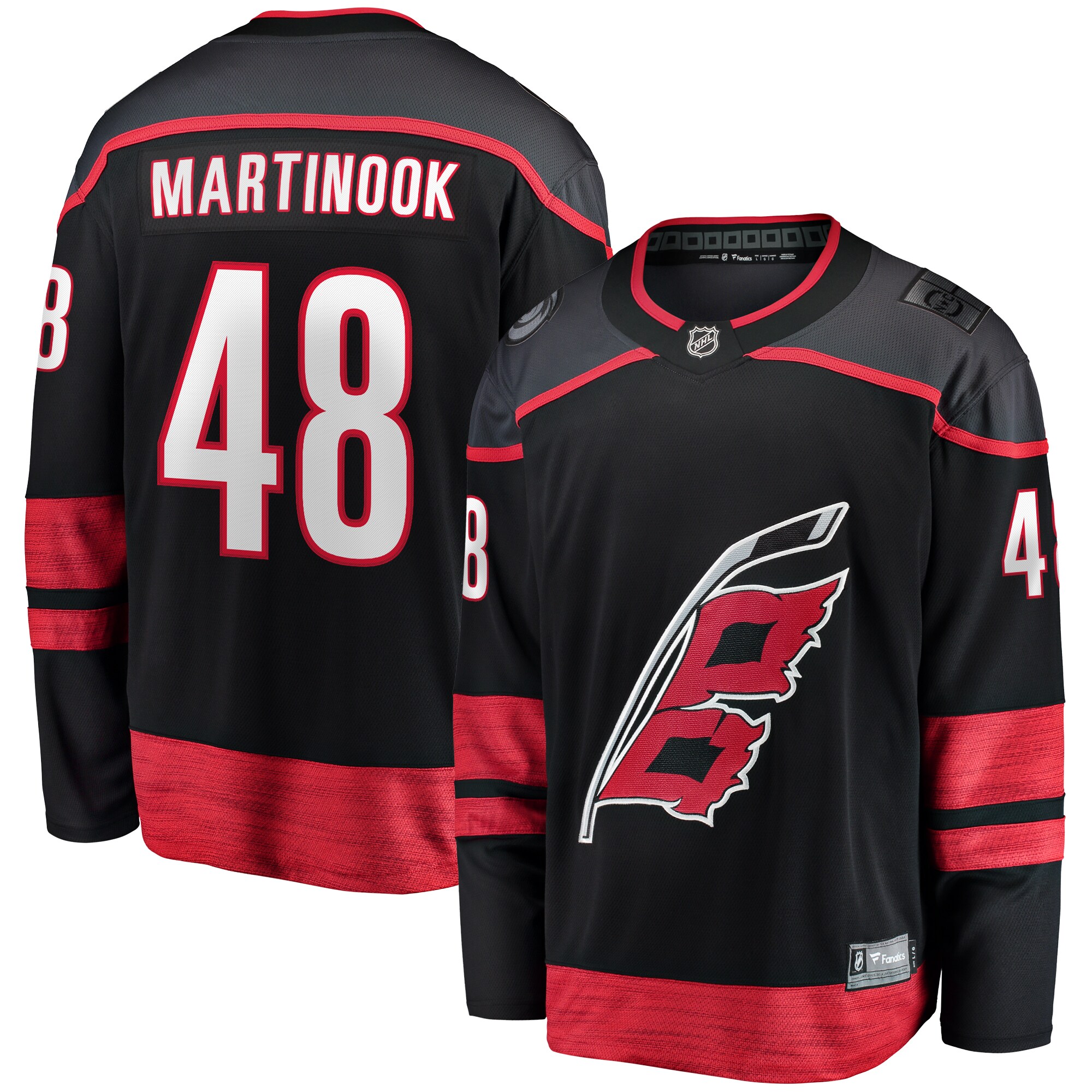 Jordan Martinook Carolina Hurricanes Fanatics Alternate Breakaway Player Jersey – Red
