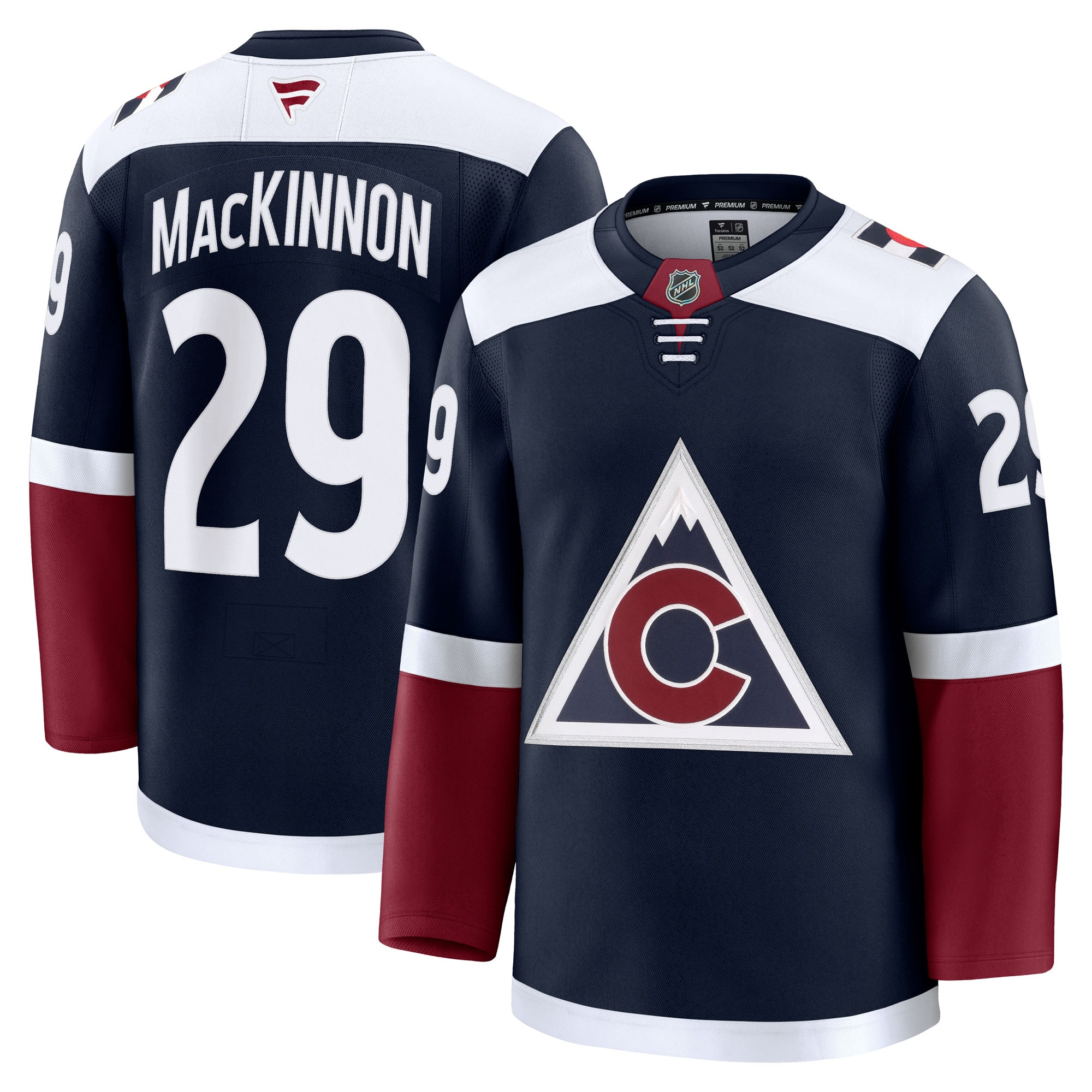 Nathan MacKinnon Colorado Avalanche Fanatics Home Premium Jersey – Burgundy