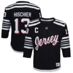 Nico Hischier New Jersey Devils Youth Captain Patch Home Replica Player Jersey – Red