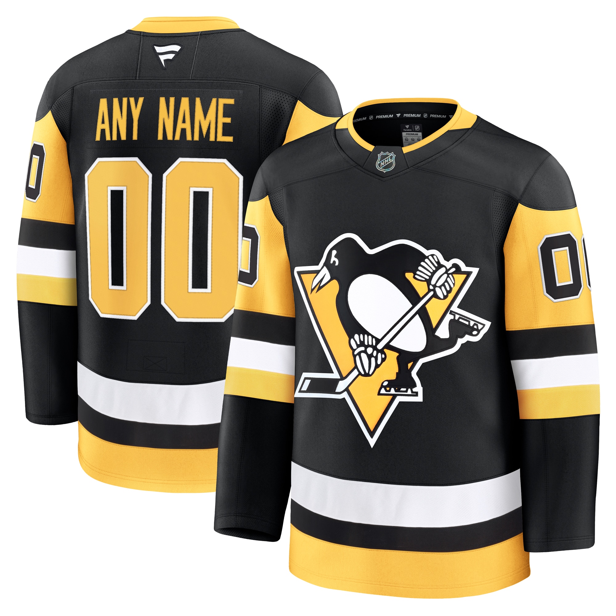 Pittsburgh Penguins Fanatics Away Premium Custom Jersey – White