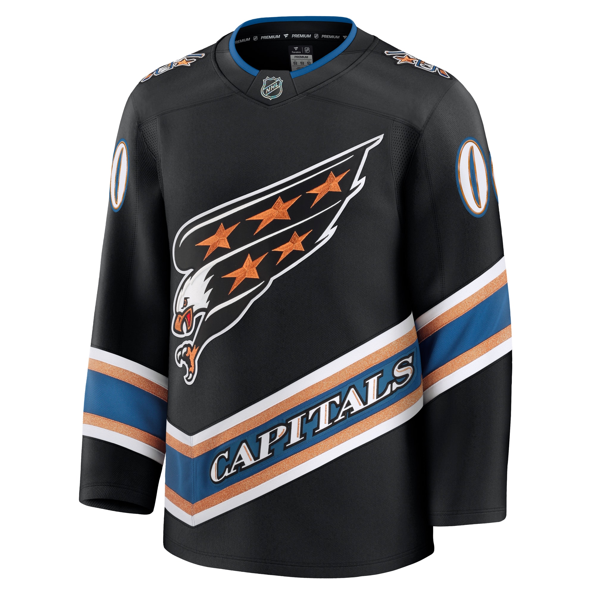 Washington Capitals Fanatics Alternate 50th Anniversary Premium Custom Jersey – Black