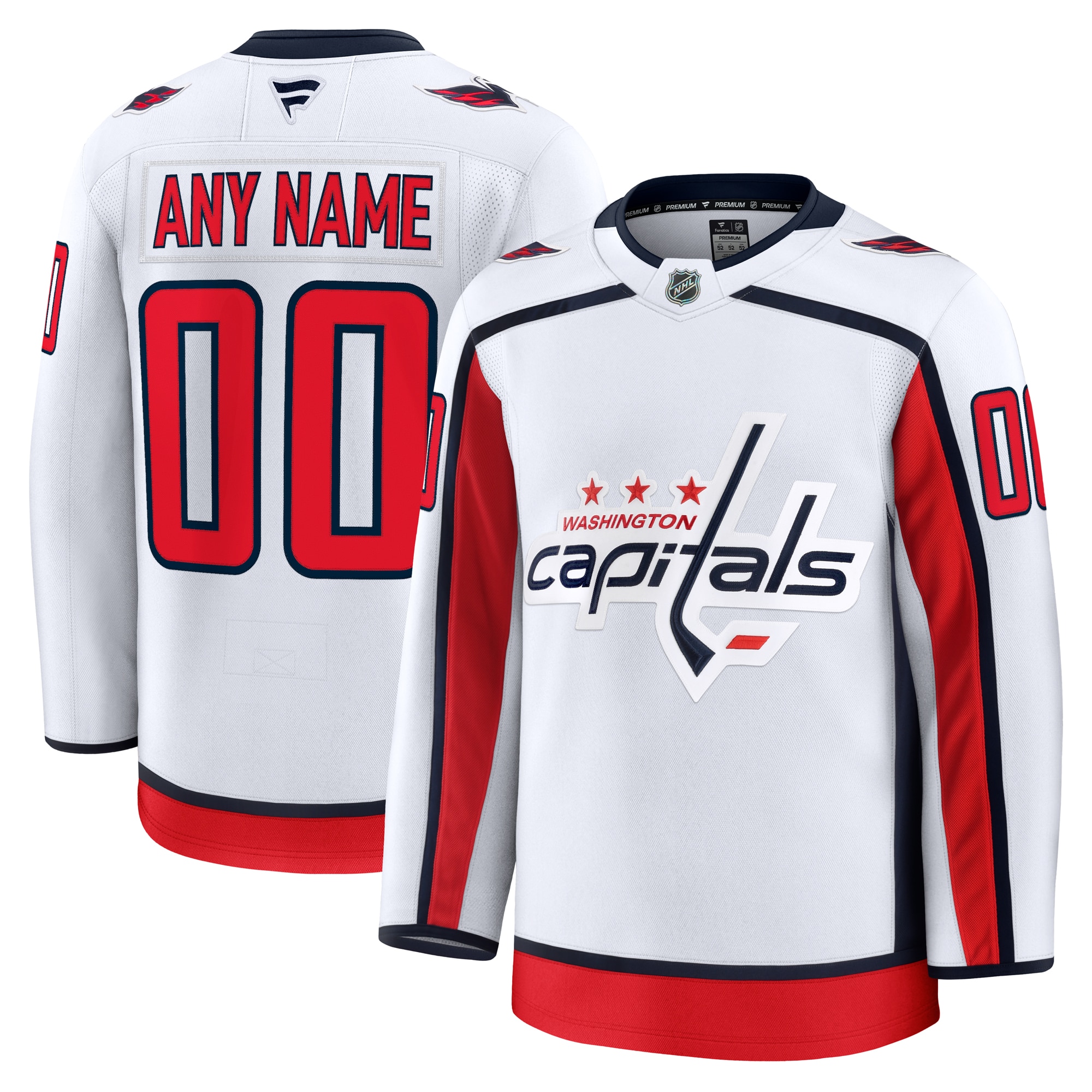 Washington Capitals Fanatics Alternate 50th Anniversary Premium Custom Jersey – Black
