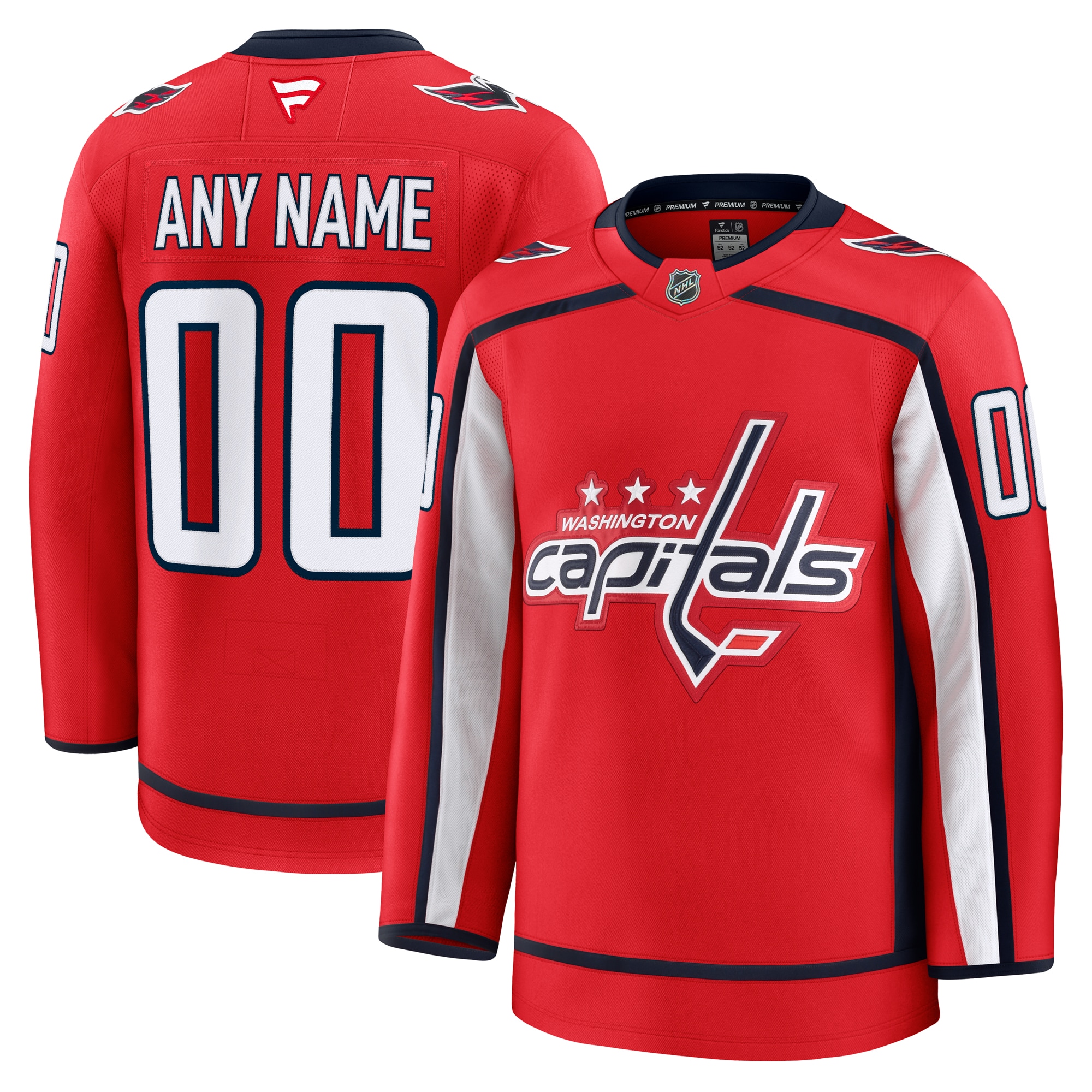 Washington Capitals Fanatics Alternate 50th Anniversary Premium Custom Jersey – Black