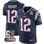 #12 Tom Brady New England Patriots Jersey – 6x SB Champions Patch