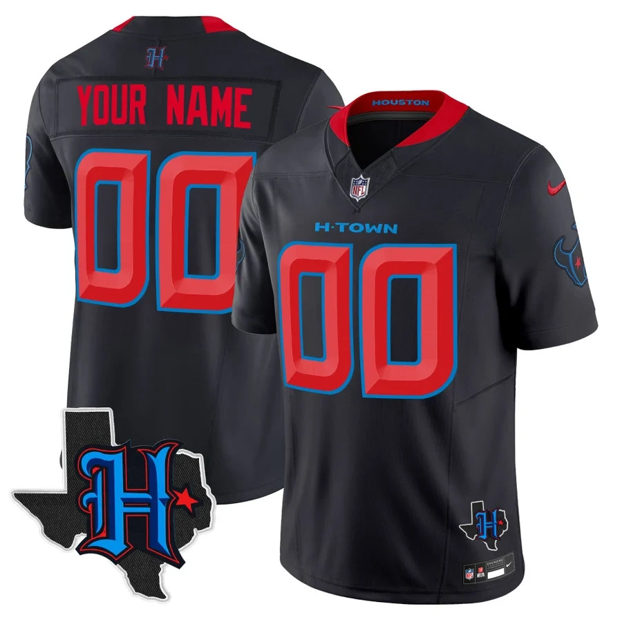 Houston Texans 2024 Texas Patch Vapor Limited Custom Jersey – All Stitched