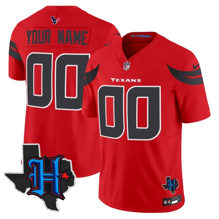 Houston Texans 2024 Texas Patch Vapor Limited Custom Jersey – All Stitched