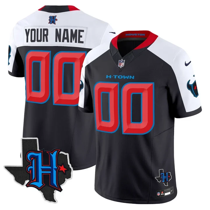 Houston Texans 2024 Texas Patch Vapor Limited Custom Jersey – All Stitched