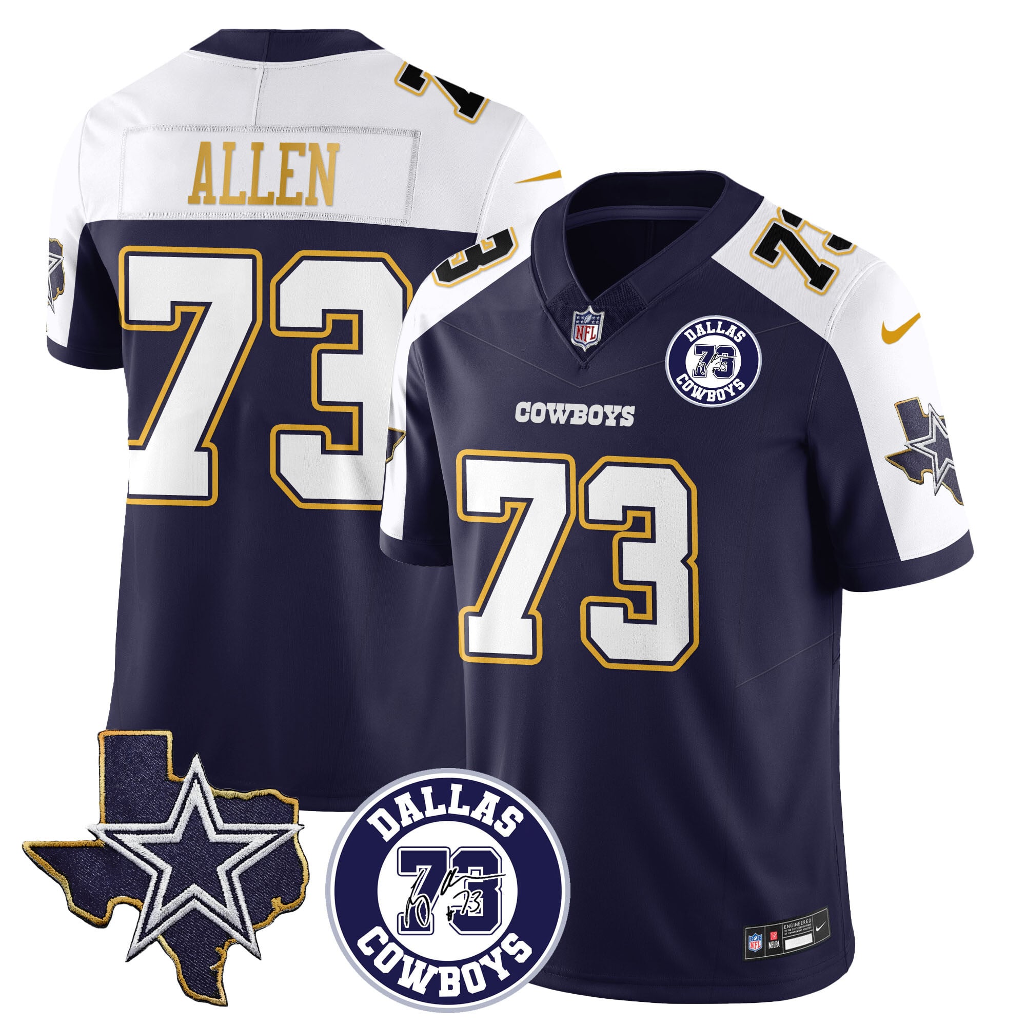 Dallas Cowboys Larry Allen Memorial Jersey All Stitched 406VTHNJS005