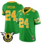 Men’s Oregon Football Forever Gang Green 2024 Jersey N1 – All Stitched