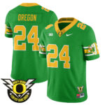 Men’s Oregon Football Forever Gang Green 2024 Jersey N1 – All Stitched