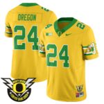 Men’s Oregon Football Forever Gang Green 2024 Jersey N1 – All Stitched