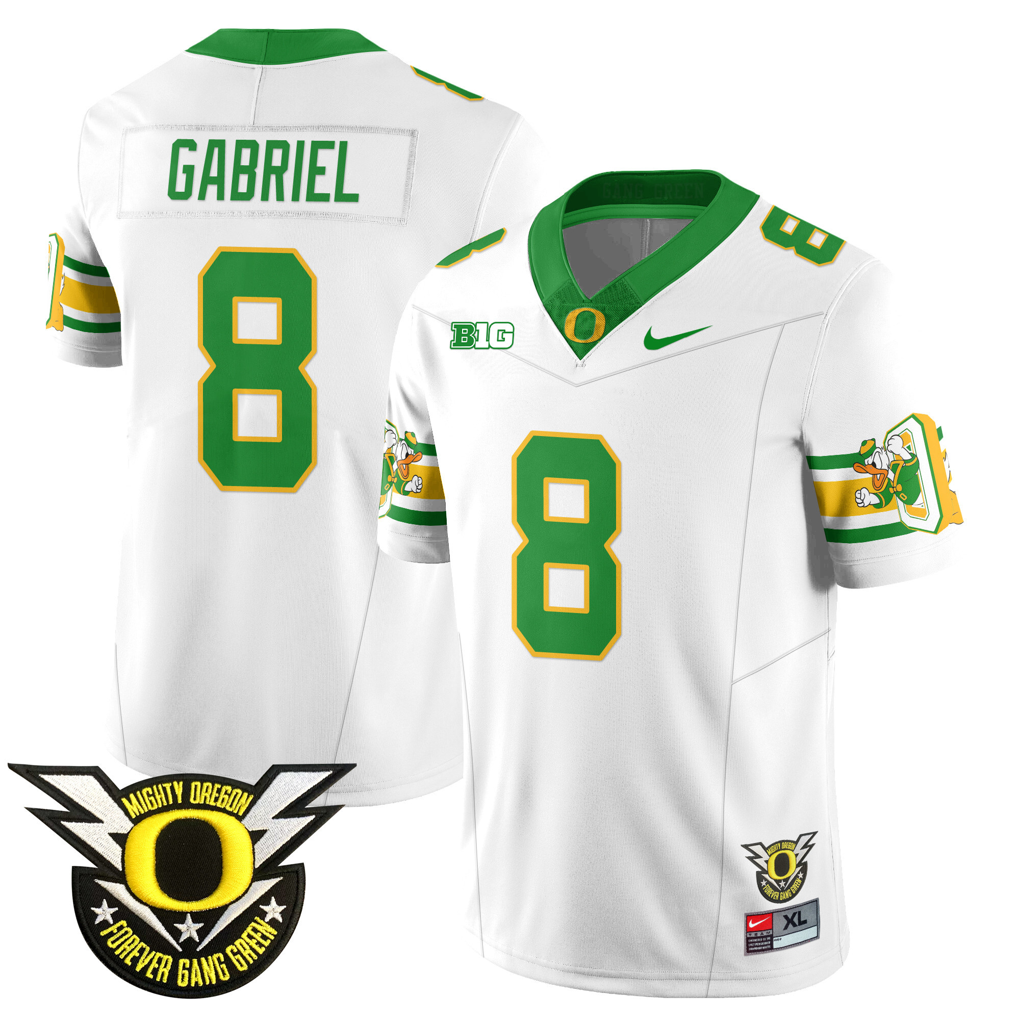 Men’s Oregon Football Forever Gang Green 2024 Jersey N1 – All Stitched