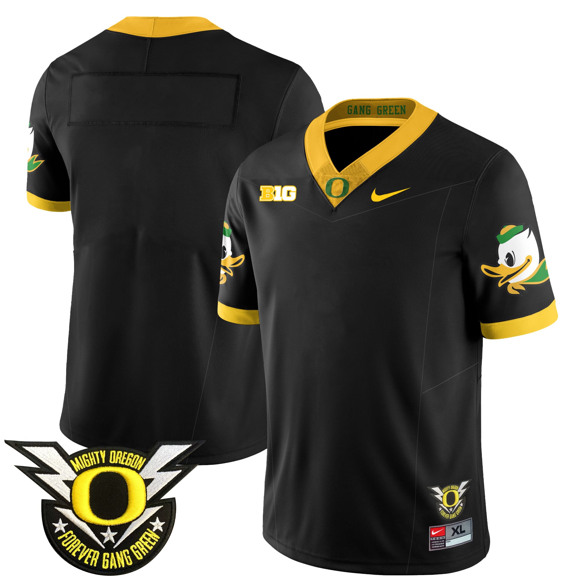 Men’s Oregon Football Forever Gang Green 2024 Jersey N2 – All Stitched