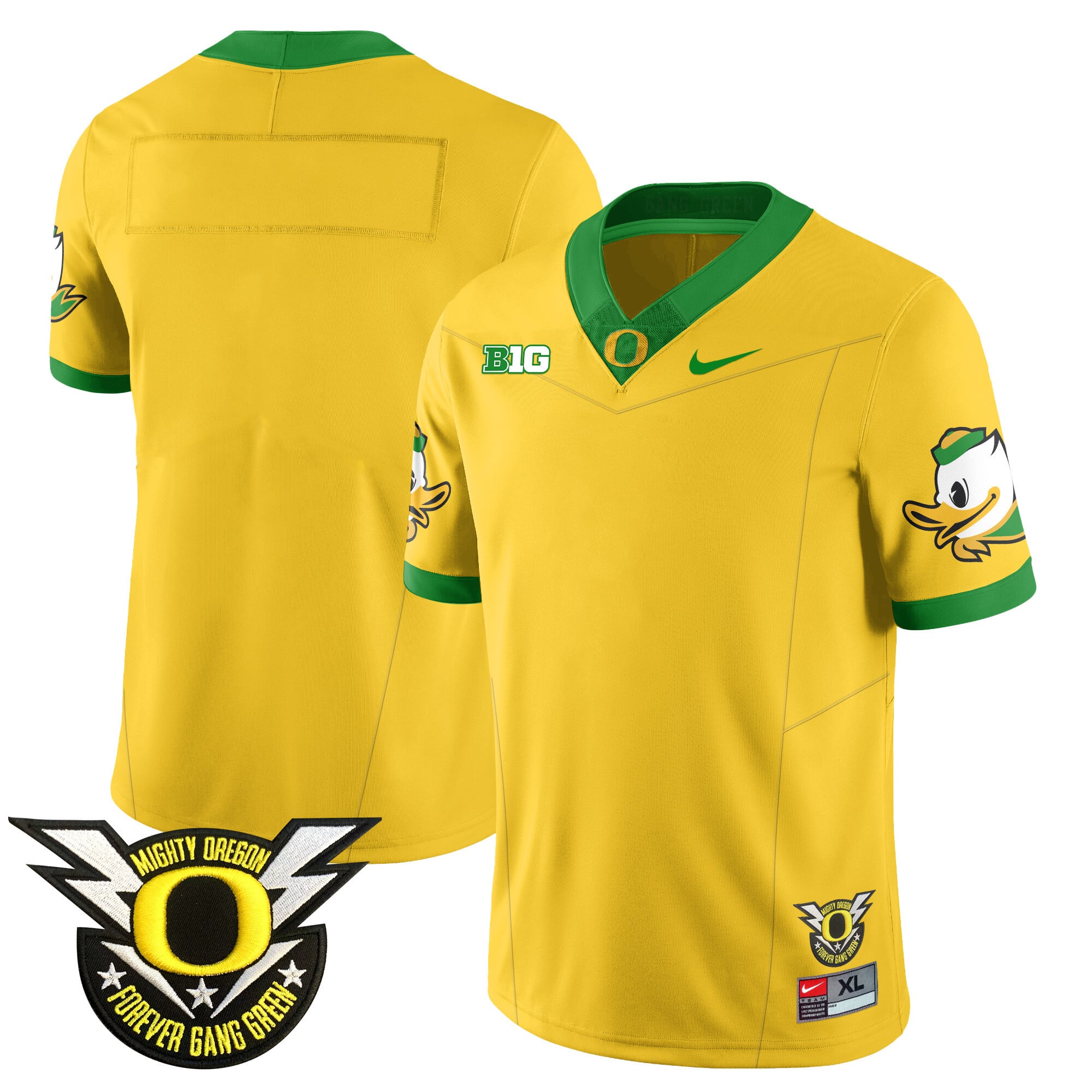 Men’s Oregon Football Forever Gang Green 2024 Jersey N2 – All Stitched