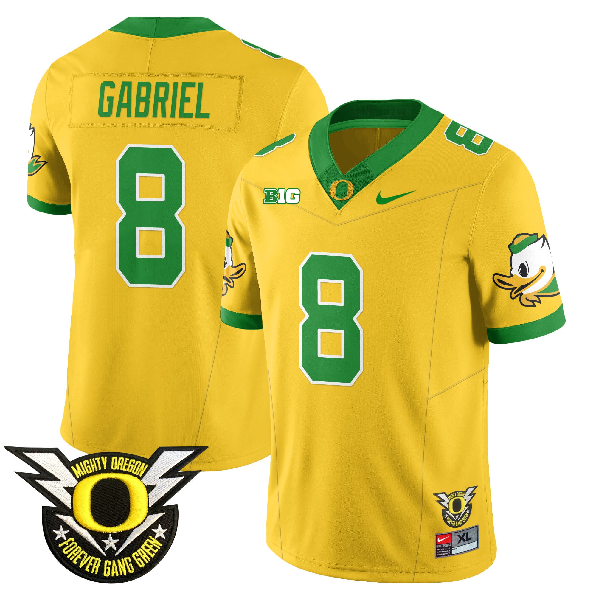 Men’s Oregon Football Forever Gang Green 2024 Jersey N2 – All Stitched