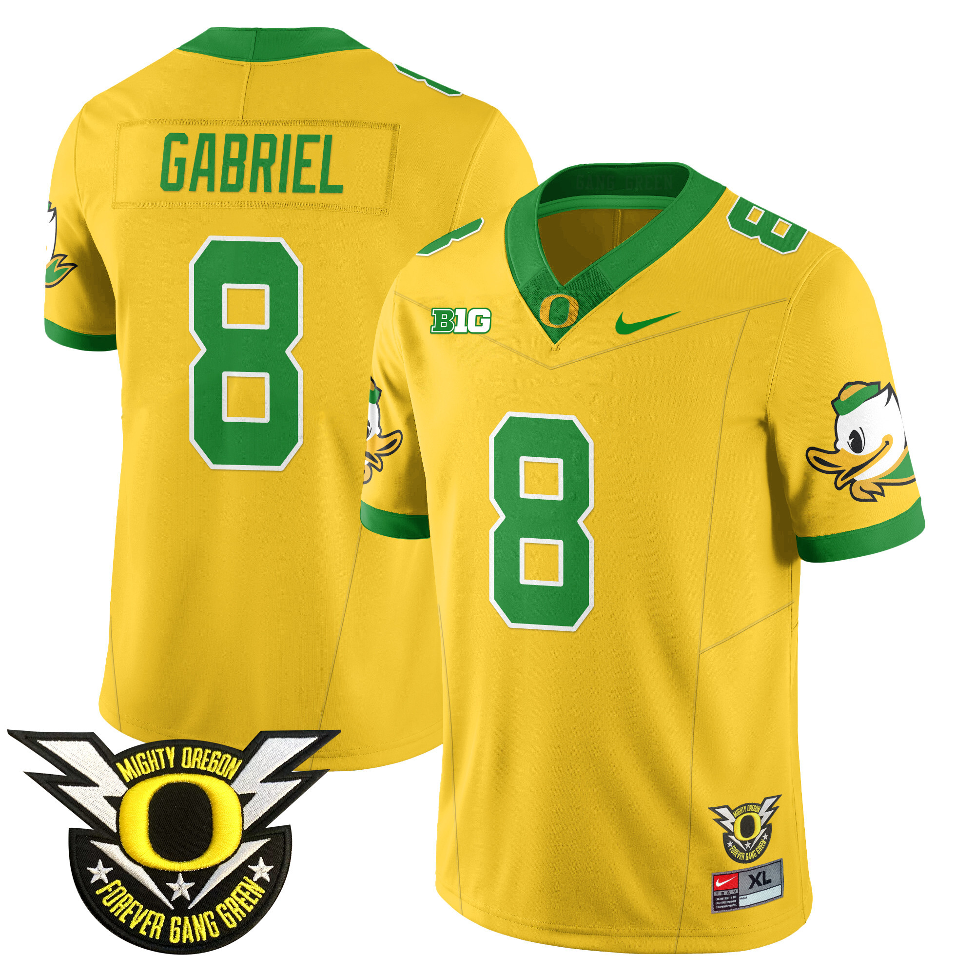 Men’s Oregon Football Forever Gang Green 2024 Jersey N2 – All Stitched