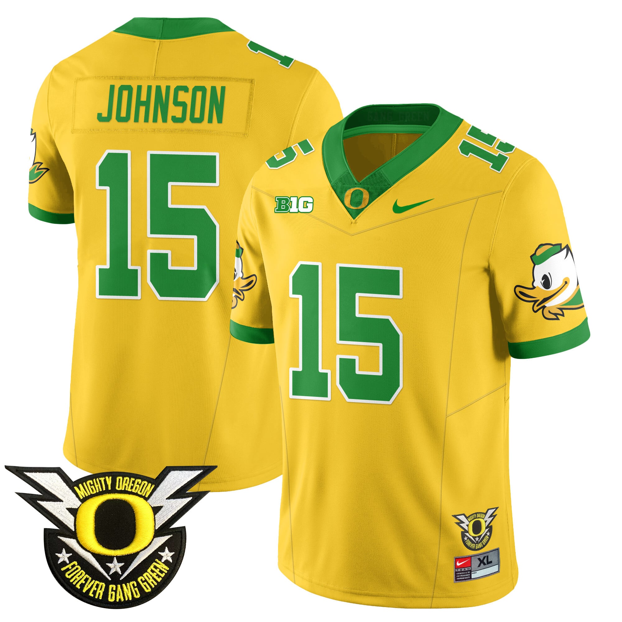 Men’s Oregon Football Forever Gang Green 2024 Jersey N2 – All Stitched