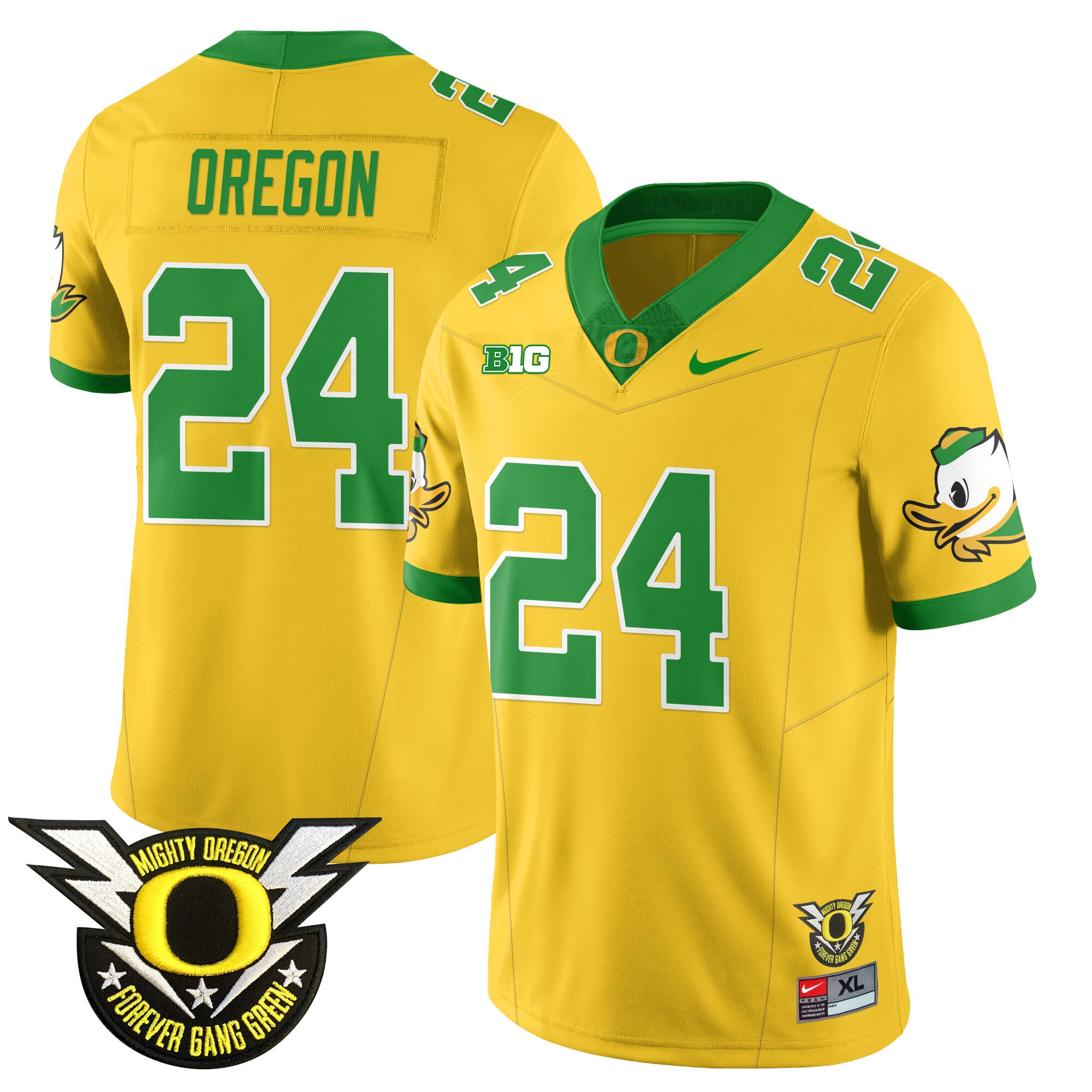 Youth’s Oregon Football Forever Gang Green 2024 Jersey N2 – All Stitched
