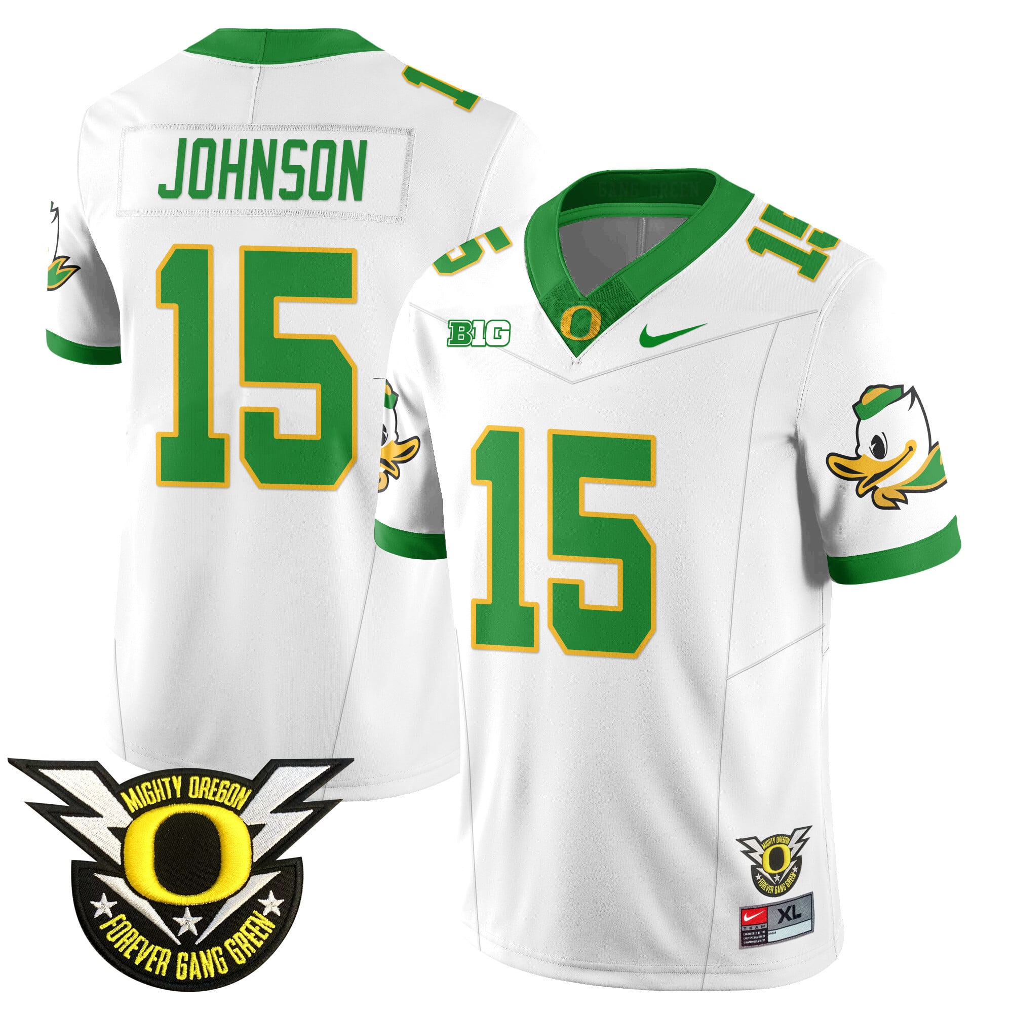 Men’s Oregon Football Forever Gang Green 2024 Jersey N2 – All Stitched