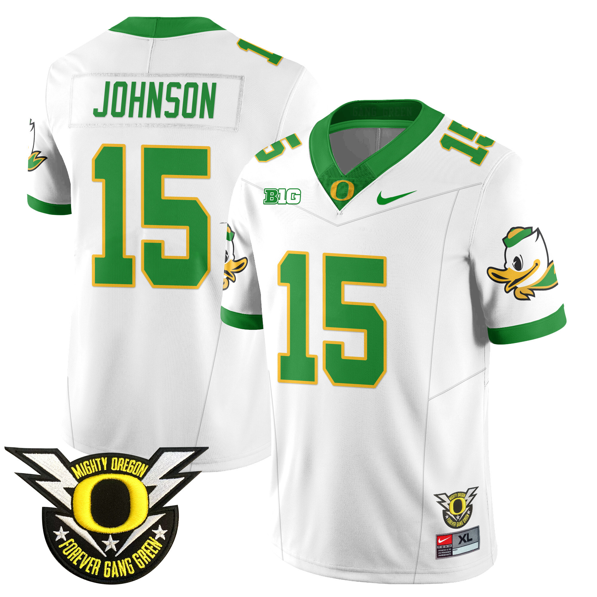 Men’s Oregon Football Forever Gang Green 2024 Jersey N2 – All Stitched
