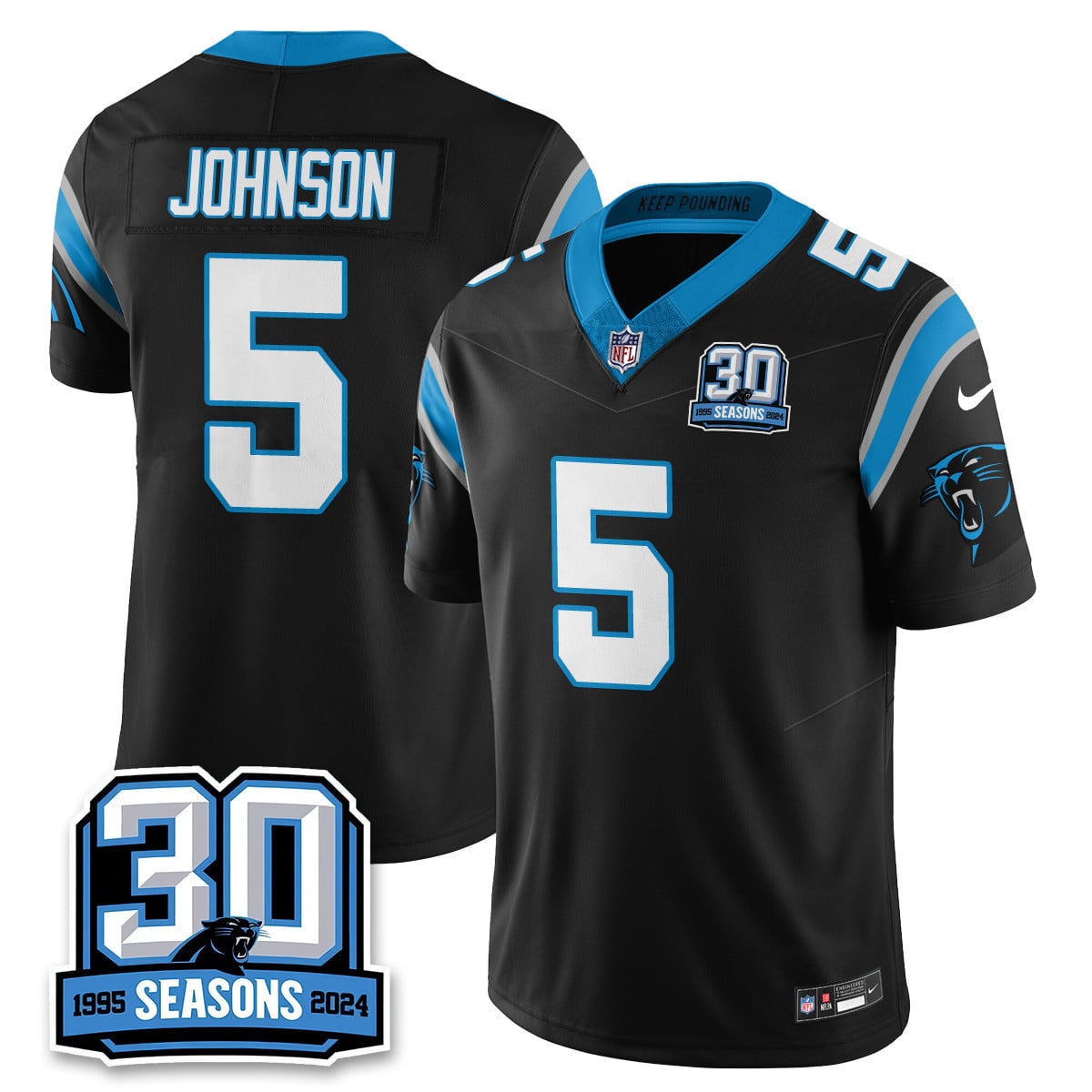 Women’s Carolina Panthers 2024 Vapot Limited Jersey – 30th Season – All Stitched
