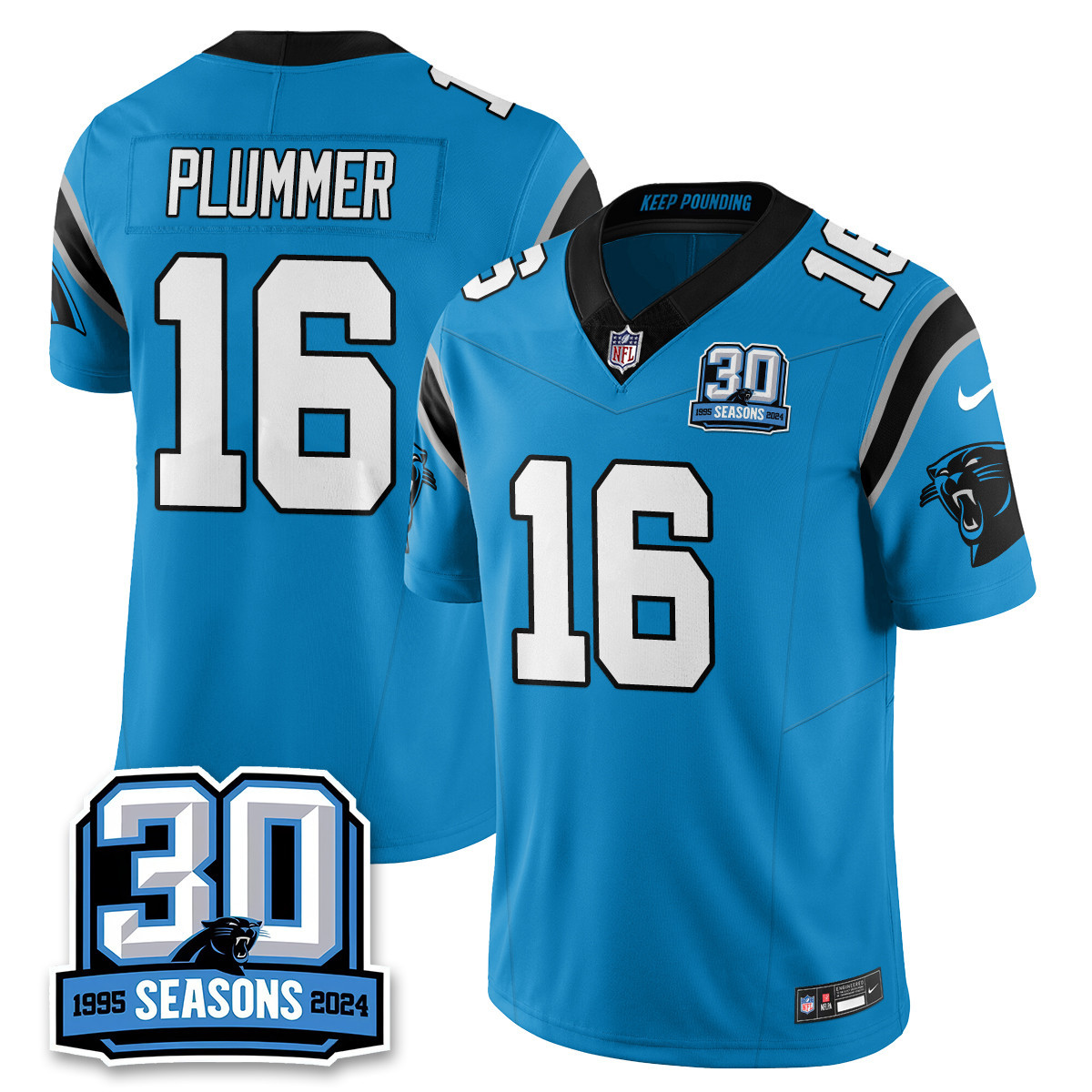 Women’s Carolina Panthers 2024 Vapot Limited Jersey – 30th Season – All Stitched