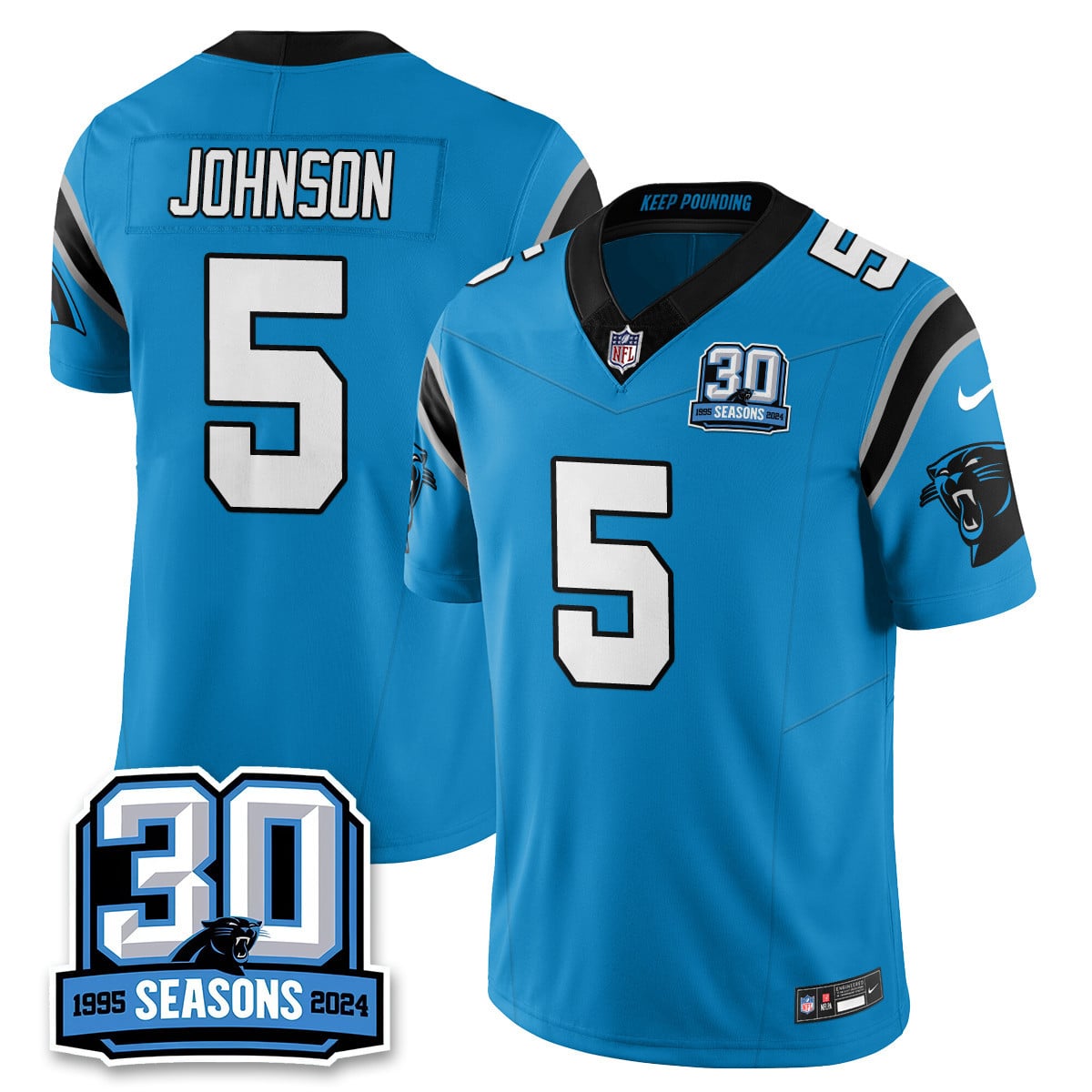 Women’s Carolina Panthers 2024 Vapot Limited Jersey – 30th Season – All Stitched