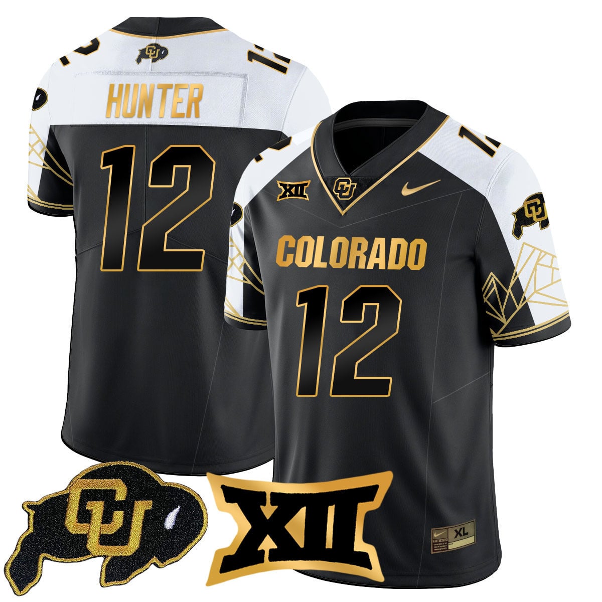 Men’s Colorado Buffaloes 2024 Vapor Limited Gold Jersey N3 – All Stitched