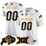 Custom Name/Gender Colorado Buffaloes 2024 Vapor Limited Gold Jersey N3 – All Stitched