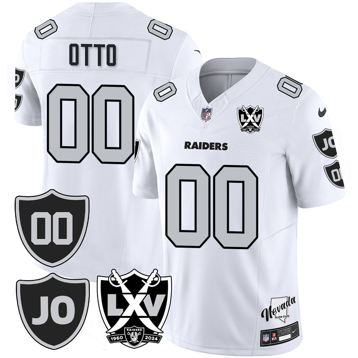 Custom Gender/Name Raiders Vapor Limited Jersey – All Stitched – Honor Jim Otto