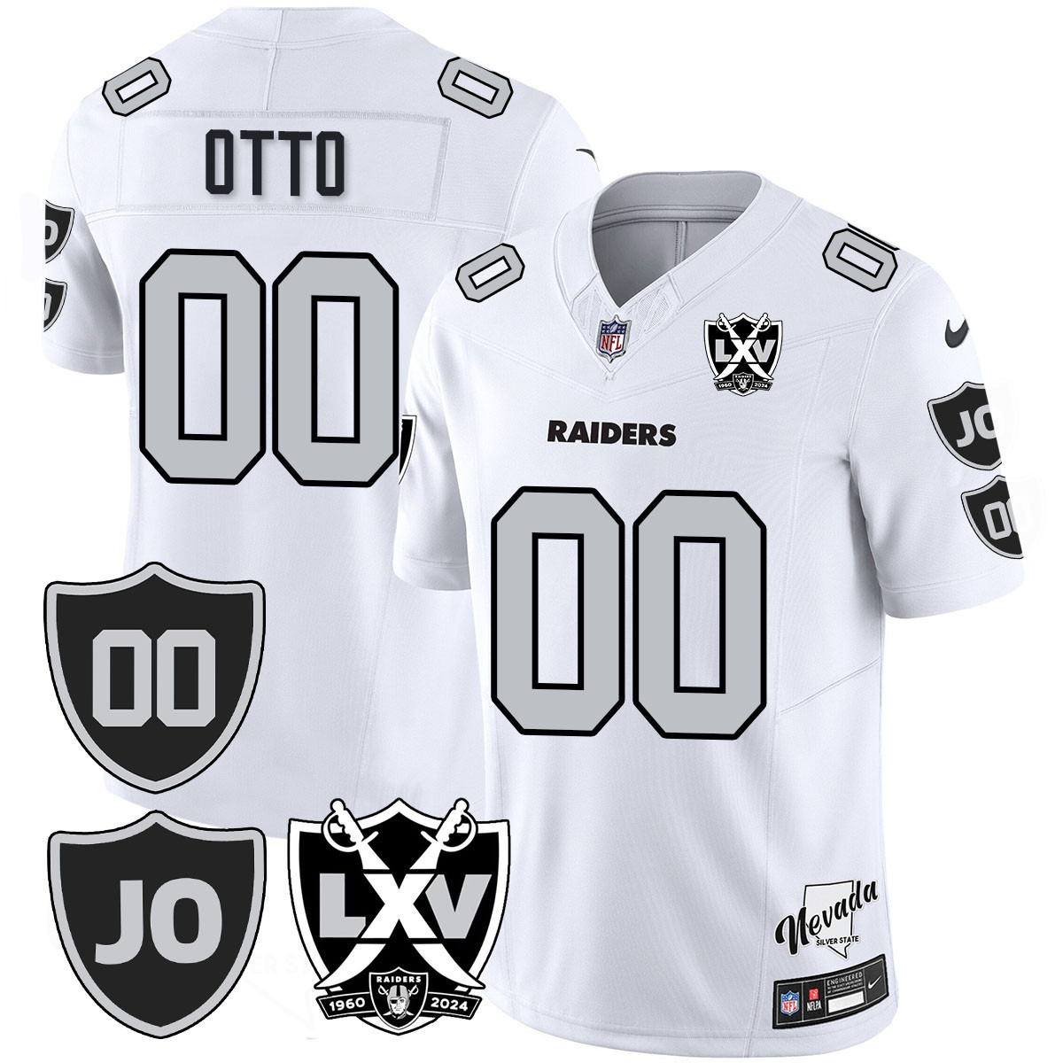 Custom Gender/Name Raiders Vapor Limited Jersey – All Stitched – Honor Jim Otto