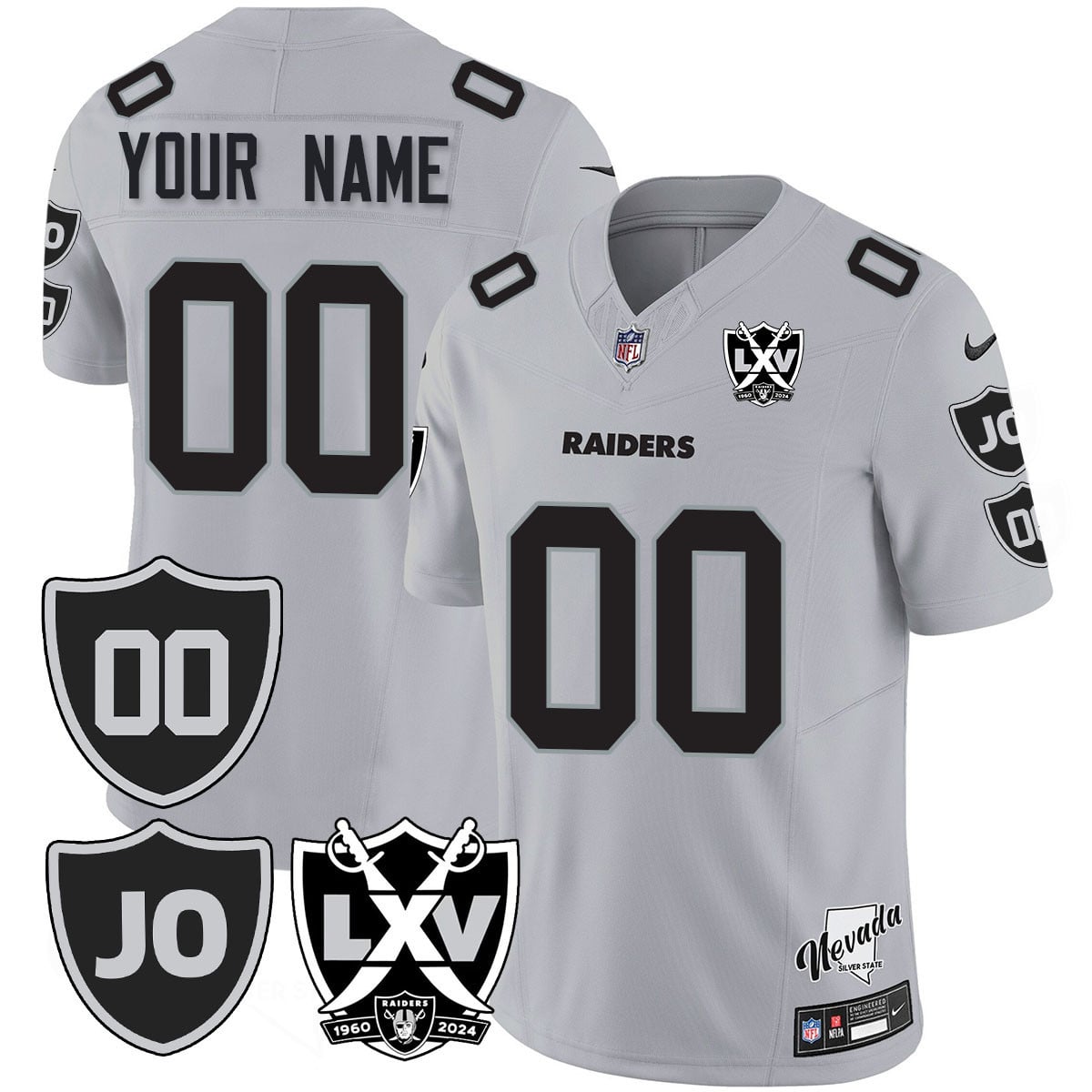 Custom Gender/Name Raiders Vapor Limited Jersey – All Stitched – Honor Jim Otto