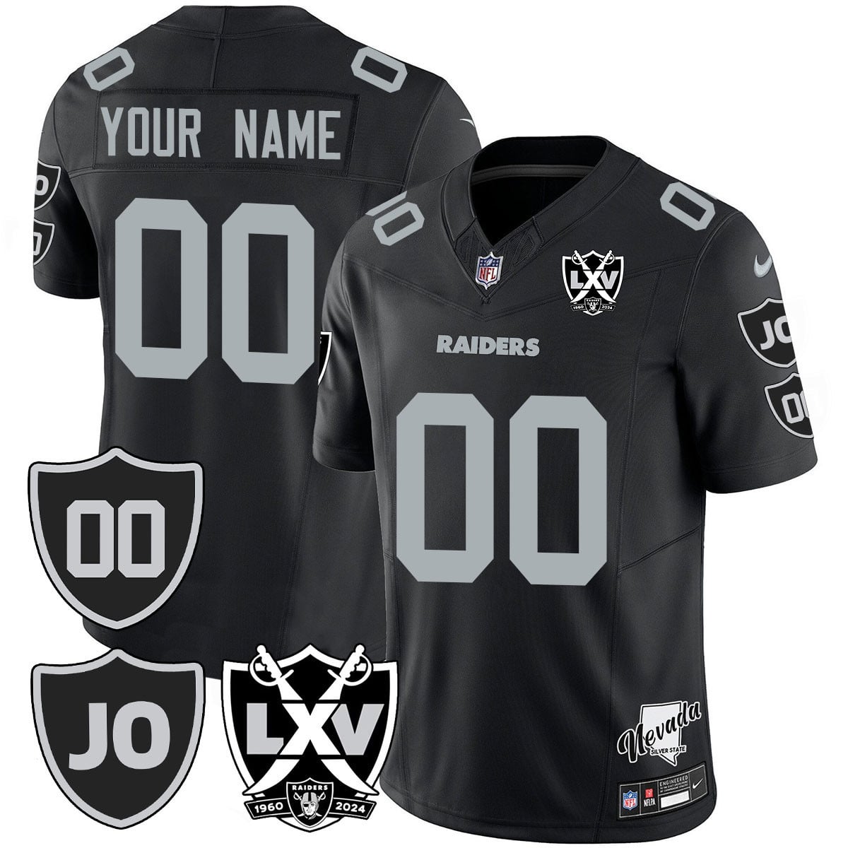 Custom Gender/Name Raiders Vapor Limited Jersey – All Stitched – Honor Jim Otto