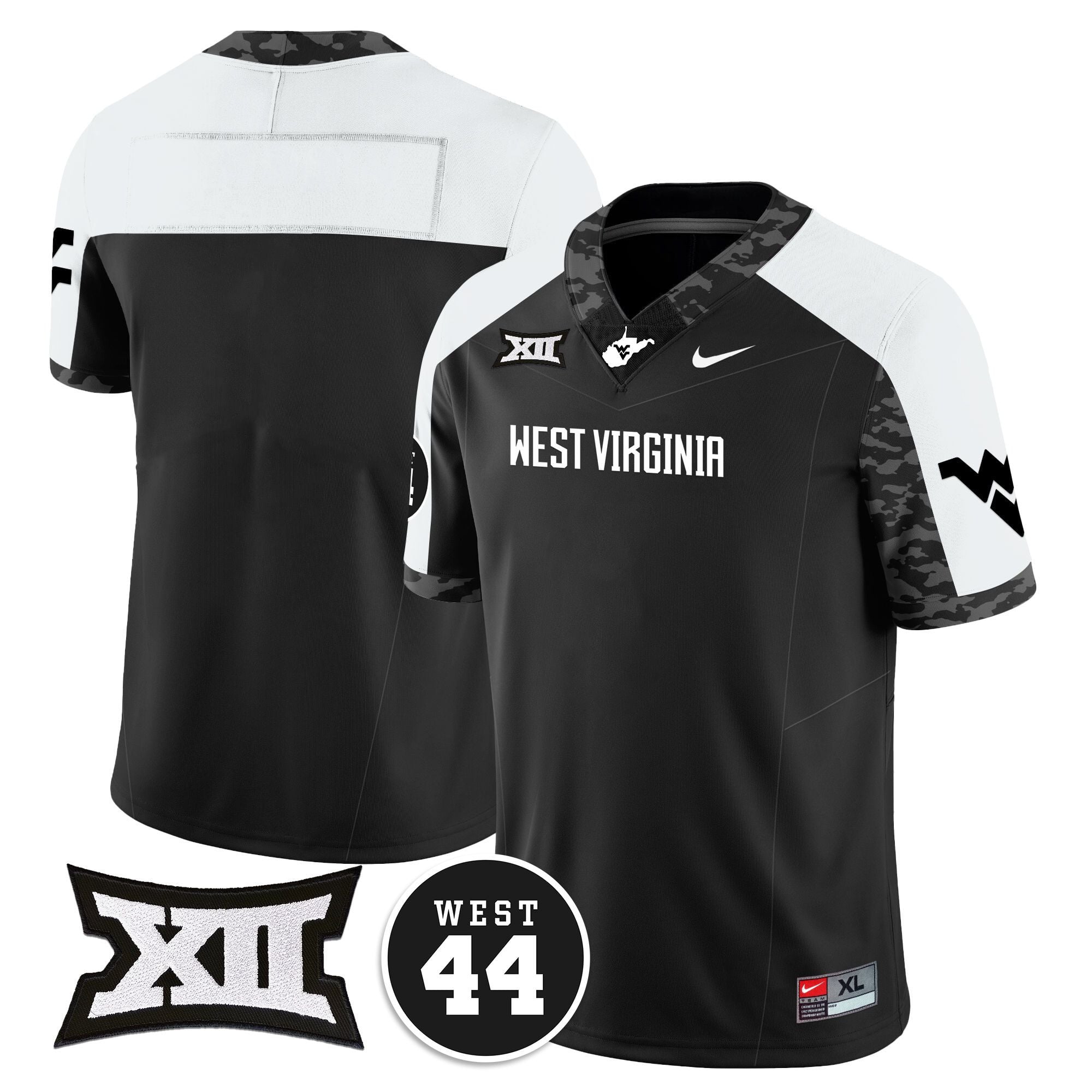 Men’s West Virginia Mountaineers 2024 Vapor Limited Jersey – All Stitched – Honor Jerry West